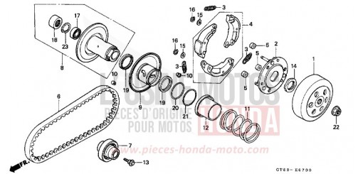 CLUTCH/DRIVEN FACE PK50L de 1990